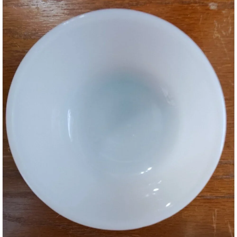 Fire King Anchor Hocking Vintage 3 Ramekins 6 oz Custard Cups White Milk Glass